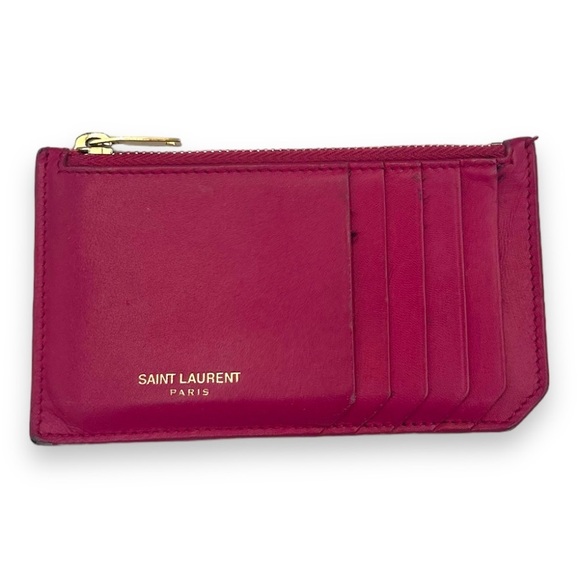 Saint Laurent Pink Wallet with Gold Accents - Picture 3 of 5